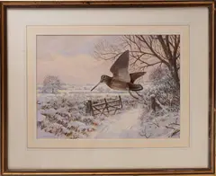 Woodcock in flight in winter - Gouache on paper by John Paley, Gouache on paper -, sold Mar 2026