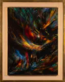 The Comet by Leonardo Nierman, Oil on board -80 x, sold Feb 2026