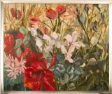Garden flowers by J M Green, Oil on canvas -, sold Feb 2026