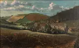 Farmhouse in a landscape - Oil by T Sladen, Oil on canvas -, sold Feb 2026