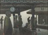 Platform A Waterloo East by C W Nuttall, Oil on board -, sold Feb 2026