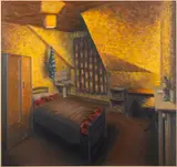 Room Six The Whole Room by Hugo Lines, 2012, Oil on board -65 x, offered Feb 2026