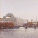 River Seine - Oil by Robert Crisp, Oil on canvas -, sold Feb 2026