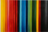 Abstract of vertical coloured Lines- Oil by Jans Van Cleve, Oil on canvas -57 x, sold Feb 2026