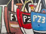 The Wharf Newlyn by Julian Christophers, Oil on board -, sold Feb 2026