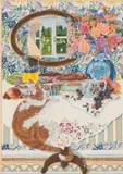 Summer / The Cat That Got The Cream by David Pole, 1984, Gouache on paper -, sold Feb 2026