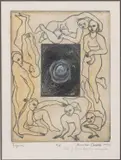 Figures by Mariza Carpes, 1994, etching, sold Feb 2026