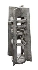 Maquette based on Salisbury Cathedral - Grey painted sculpture by Peter Thursby, sculpture, sold Feb 2026