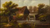 An overshot mill and sluice gate by Charles Greville Morris, Oil on panel -, sold Jan 2026