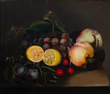 Still Life of lemons by Robert Kell, 1859, Oil on panel -30 x, sold Jan 2026
