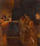 Priests celebrating mass - Oil by Alfred Sohn-Rethel, Oil on canvas -, sold Jan 2026