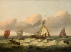 A cutters by Thomas Luny, 1806, Oil on canvas -, sold Jan 2026