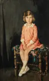 Portrait of the Hon Miss Schreiber by Florence Katherine Mayer, 1915, Watercolour on paper-, sold Jan 2026