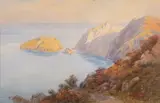 Coastal landscape by Hugh Percy Heard, Watercolour on paper -, sold Jan 2026