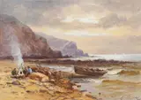 'The mid-day break at low water by Charles Rousse, Watercolour on paper -, sold Jan 2026