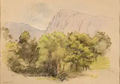 'Cader Idris by William Linnell, drawing, offered Jan 2026