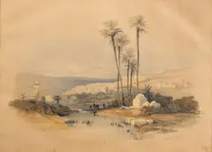 View of Jenin, ancient Jezreel by David Roberts, print, sold Jan 2026