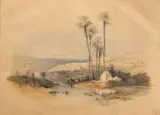 View of Jenin, ancient Jezreel by David Roberts, print, sold Jan 2026
