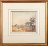 A figure walking down a country lane - Watercolour - 21 by G J Filkin, Watercolour -, offered Dec 2025