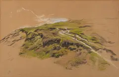 Untitled by William Linnell, oil on paper, sold Nov 2025