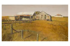 Untitled by Brian Dunlop, oil on board, offered Nov 2024