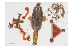 Untitled by Alan Davie, oil on paper, offered Nov 2024