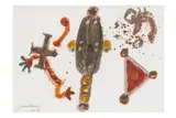 Untitled by Alan Davie, oil on paper, offered Nov 2024