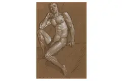 Untitled by John Watkiss, charcoal, offered Nov 2024