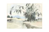 River landscape by Yong Mun Sen, oil, offered Nov 2024