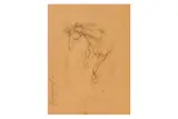 Charging horse by Sunil Das, oil, offered Oct 2024