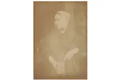 Robert Adamson (1821-1848)Mary Watson (nee Hill), c1845, Salted paper print from a calotype negative, image size, 200 x 155mm, in later mount by David Octavus Hill, print, offered Oct 2024