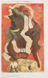 Untitled by Dudley Holland, linocut, offered Oct 2024