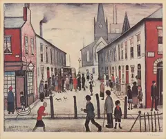 Untitled by L. S. Lowry, lithograph, offered Oct 2024