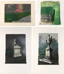 Untitled by Ivor Abrahams, Stone Bench ; Funerary Urn ; The Sphinx, offered Oct 2024
