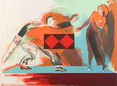 Untitled by Allen Jones, lithograph, offered Oct 2024
