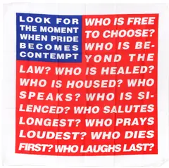 Untitled by Barbara Kruger, screenprint, offered Oct 2024