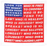 Untitled by Barbara Kruger, screenprint, offered Oct 2024