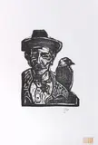 Untitled by Billy Childish, woodcut, offered Oct 2024