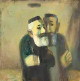 Walk by Josif Meerovich Ostrovsky, 1982, Oil on canvas, sold Mar 2024