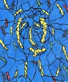 Visage imaginaire by John Cluysenaar, Oil on canvas, sold Mar 2024