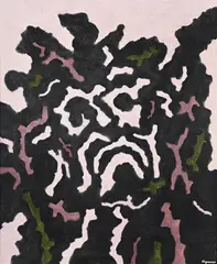 Visage imaginaire by John Cluysenaar, Oil on canvas, sold Mar 2024