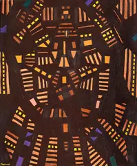 Composition abstraite by John Cluysenaar, Oil on canvas, sold Mar 2024