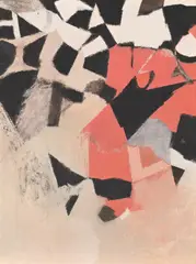 Shapes falling by John Eaves, 1968, Oil on canvas, sold Mar 2024