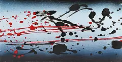 Takanawa (hiroshige series 15) by Denis Bowen, 1997, Mixed media on panel, sold Mar 2024