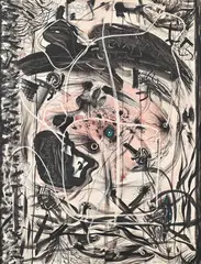 Unlikely clutch by Alfonso A. Ossorio, 1954, Ink, wax, watercolour and wash, sold Mar 2024
