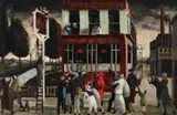 Sketch for 'an episode in the childhood of a genius' by Carel Weight, 1932, Oil on panel, sold Mar 2024