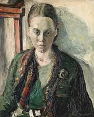The writer by Ronald Ossory Dunlop, Oil on canvas-board, sold Mar 2024