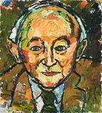 Sir frank roberts by John Bratby, Oil on canvas, sold Mar 2024