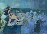 Le peignoir de chine by Nancy Delouis, Oil on canvas, sold Mar 2024