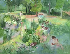 Premier amour by Nancy Delouis, Oil on canvas, sold Mar 2024